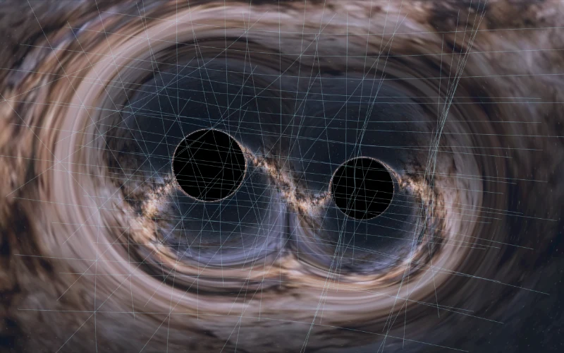 Two black holes become one