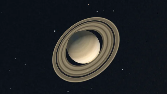 Saturne et ses anneaux dans AstroLab