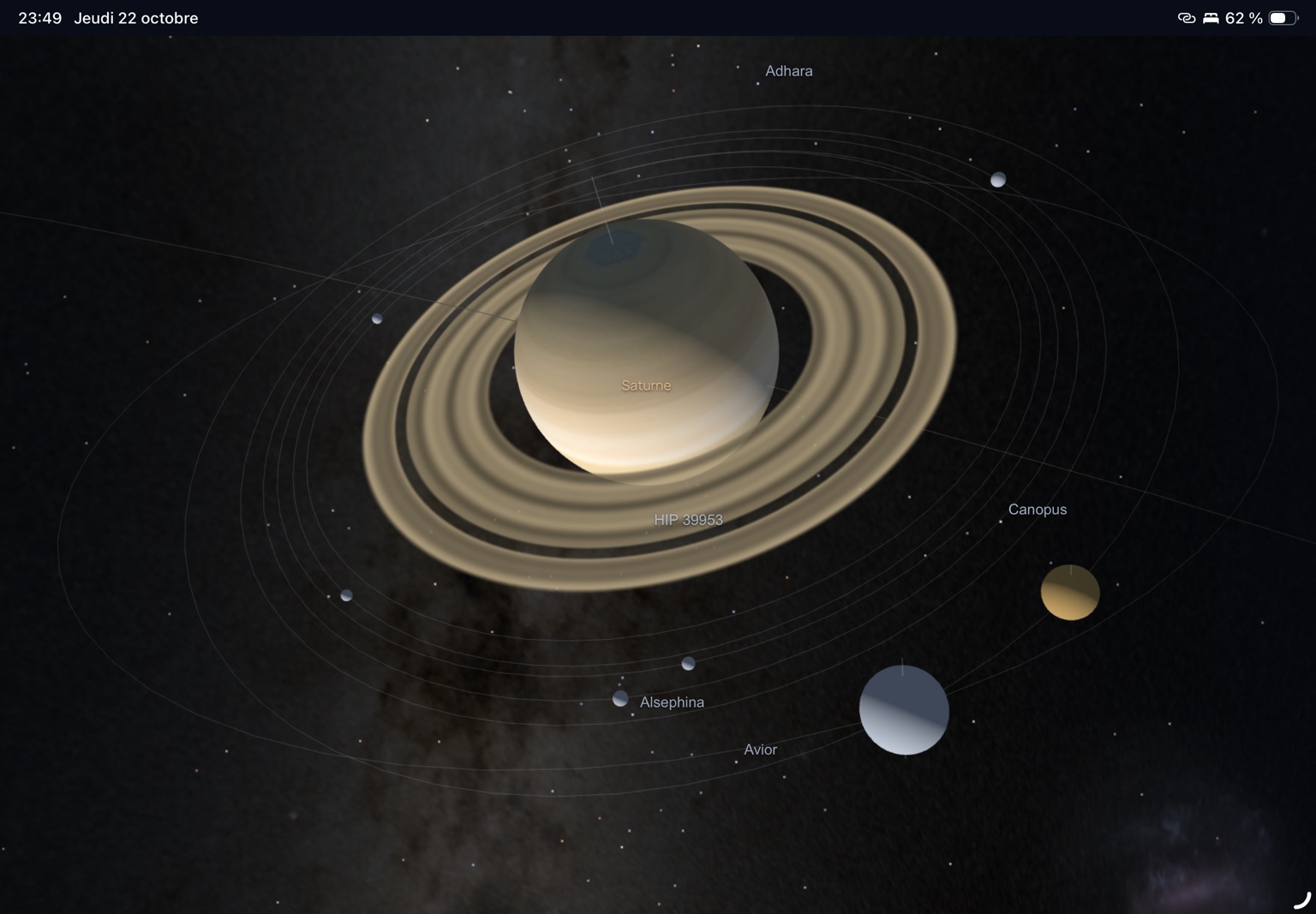 Saturne et ses lunes